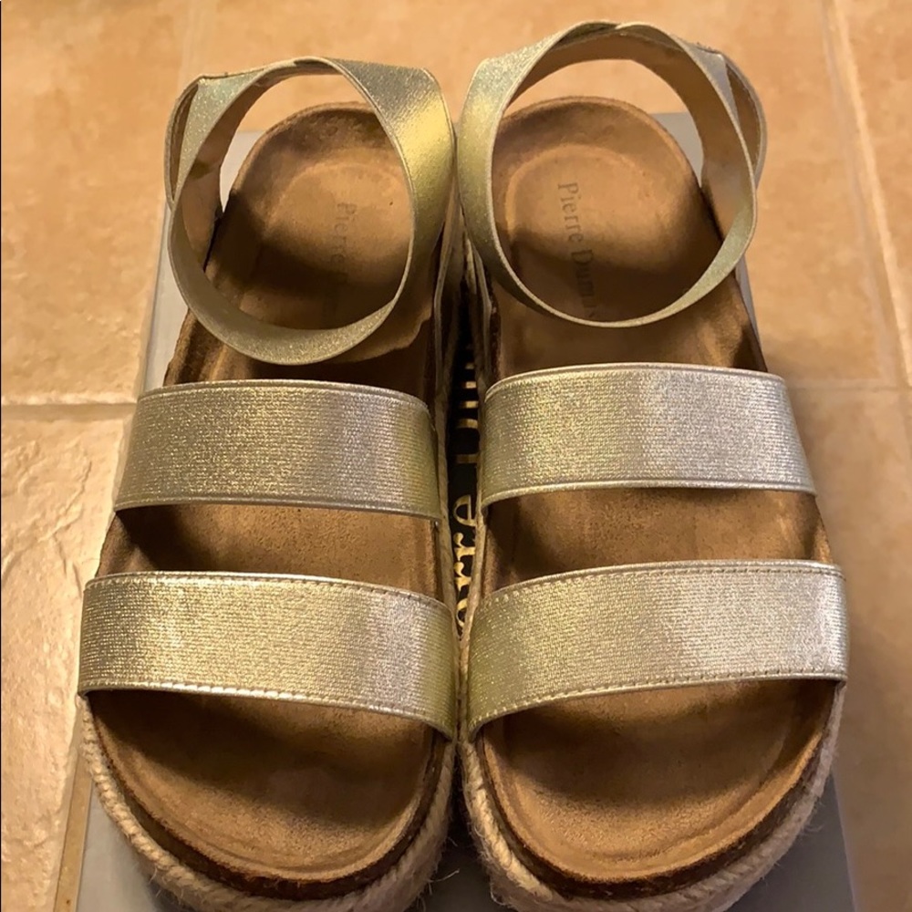 Pierre Dumas Gold Espadrilles
